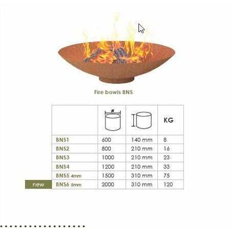 Forno Cooking Braséro Braséro Acier Corten Rond 80CM - 800x210MM BNS2