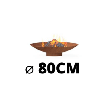 Forno Cooking Braséro Braséro Acier Corten Rond 80CM - 800x210MM BNS2