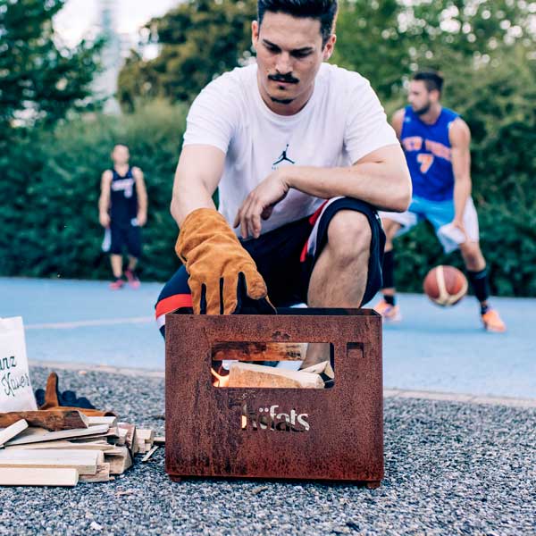 Hofats BEER BOX Brasero rouille