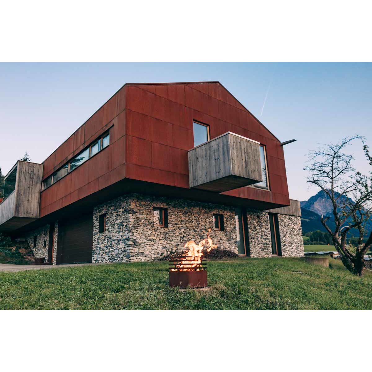 Hofats CUBE Brasero rouille