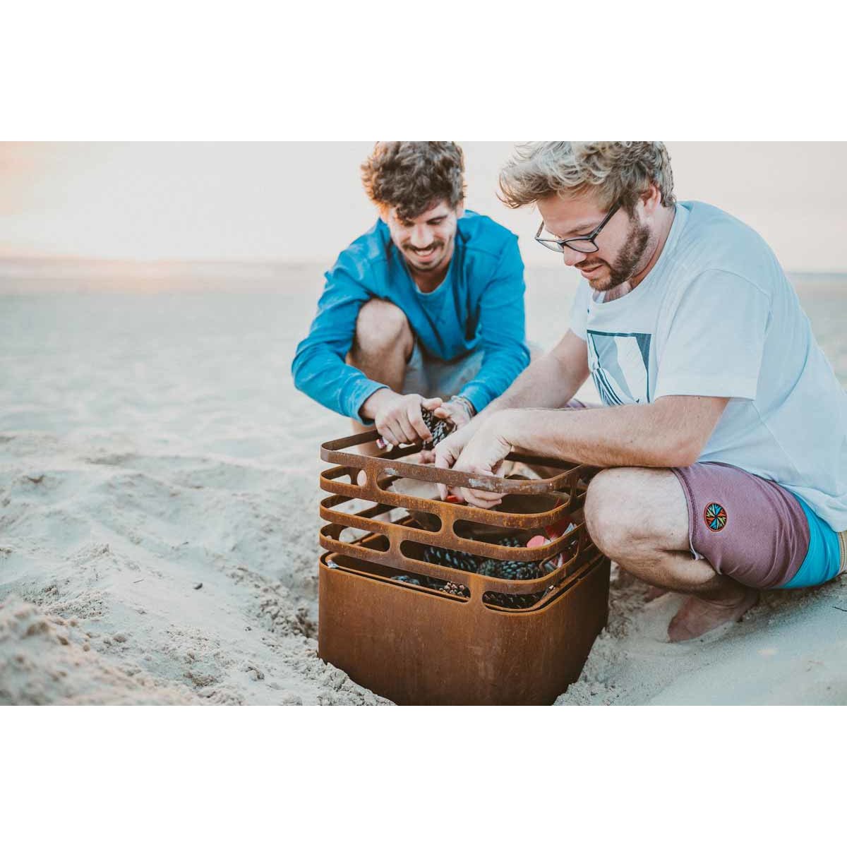 Hofats CUBE Brasero rouille