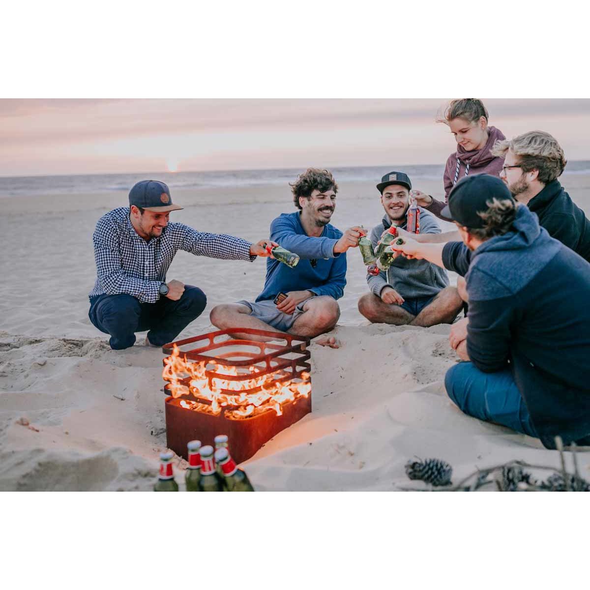 Hofats CUBE Brasero rouille